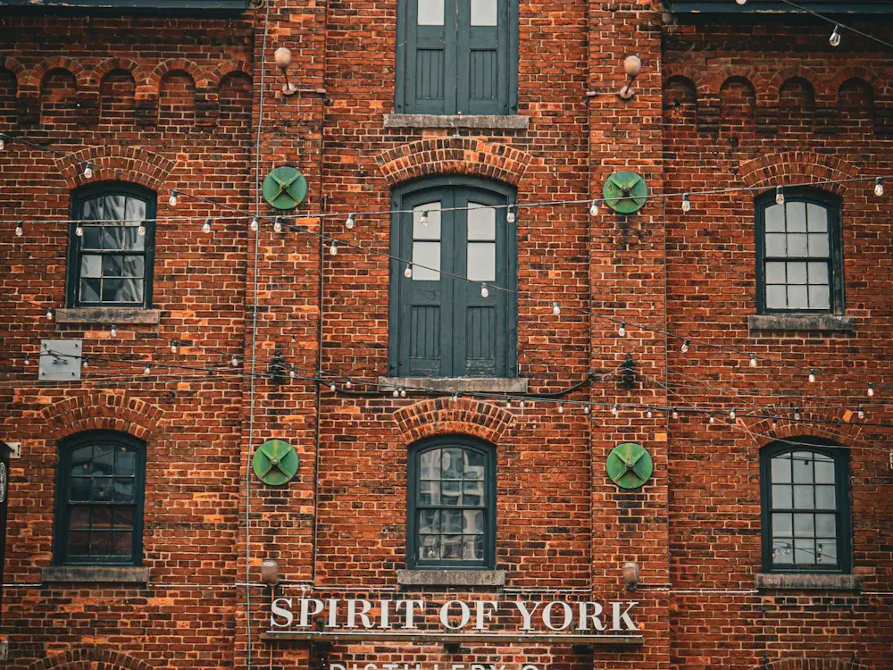 The Distillery District brick lanes in Toronto