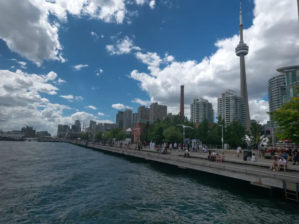 Toronto Harbourfront walkway beside Lake Ontario